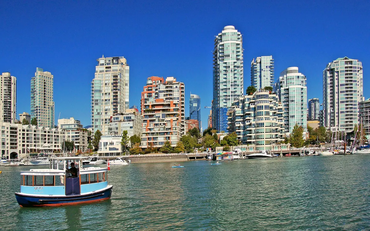False Creek and the downtown Vancouver skyline from the water